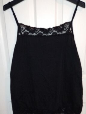 Maurices Black Lace-Trim Camisole Tank